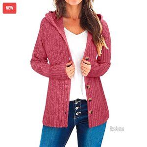 Long Sleeve Cardigan Sweater V-Neck Button Front Slim Fit Business Casual
